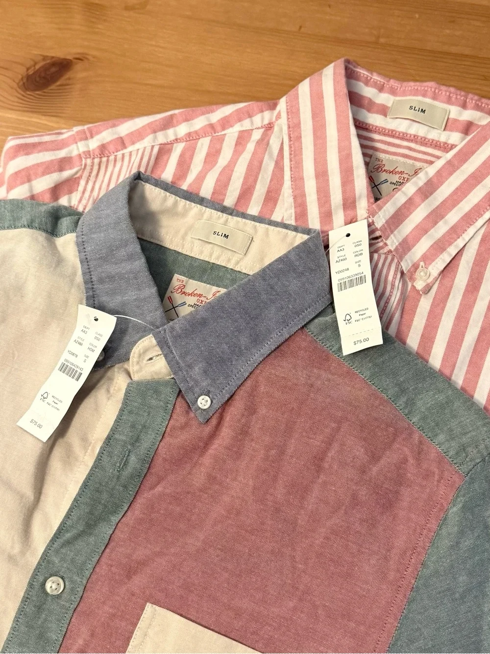NWT Lot of 2 J.Crew Broken-In Oxford Button Down Shirts